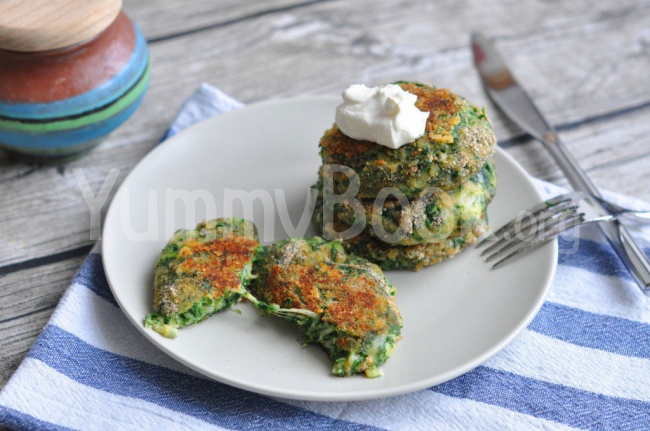 Spinach Schnitzel with Cheese